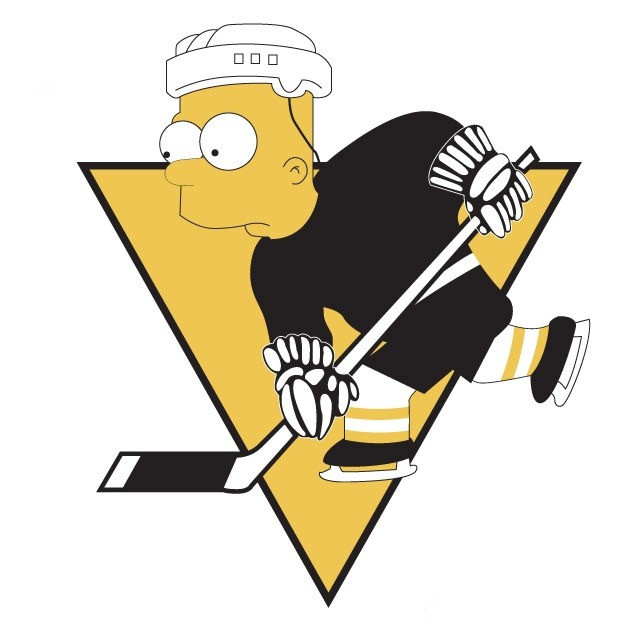 Pittsburgh Penguins Simpsons iron on heat transfer